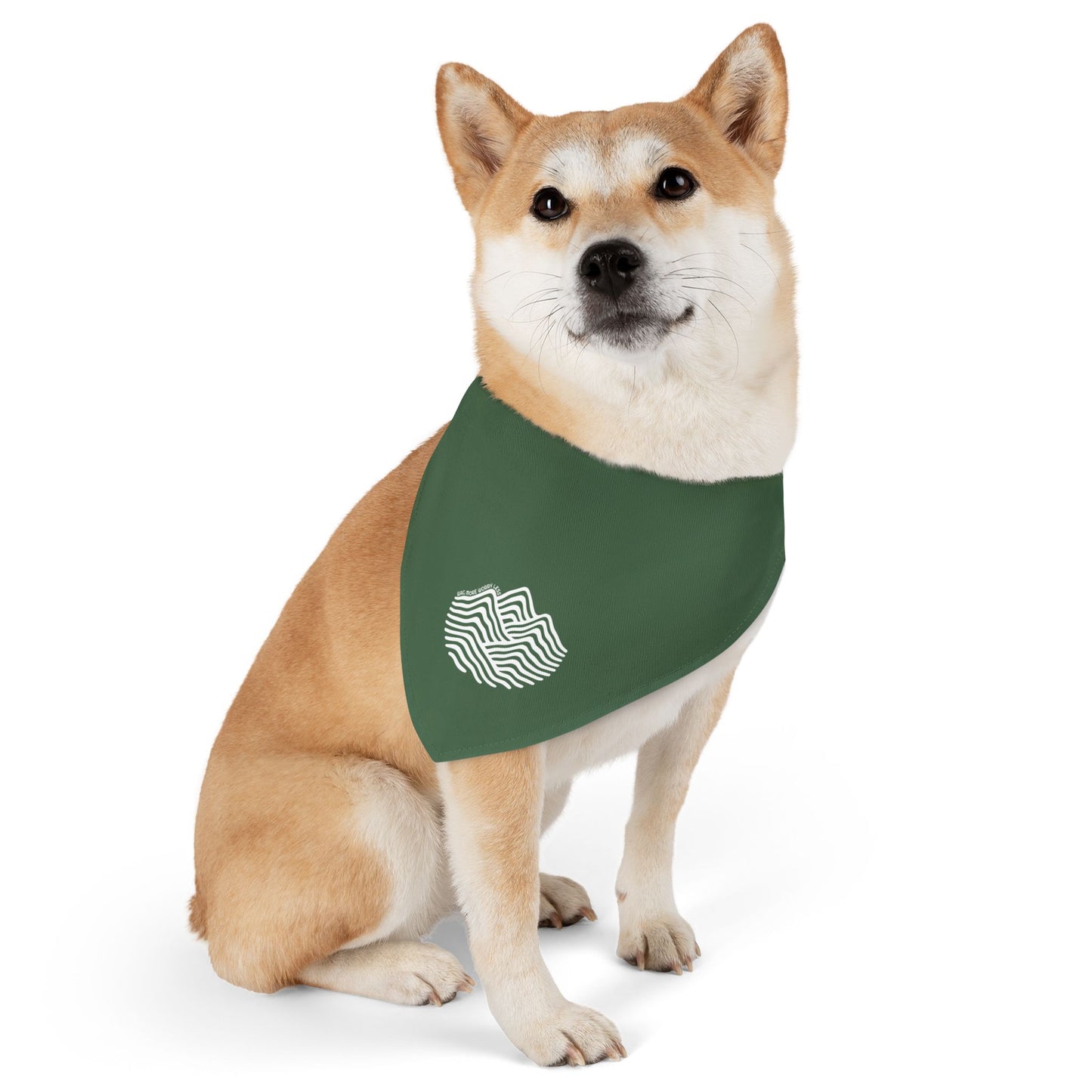 Pet Bandana Collar — 'More Worry Less' Minimal Wave Design