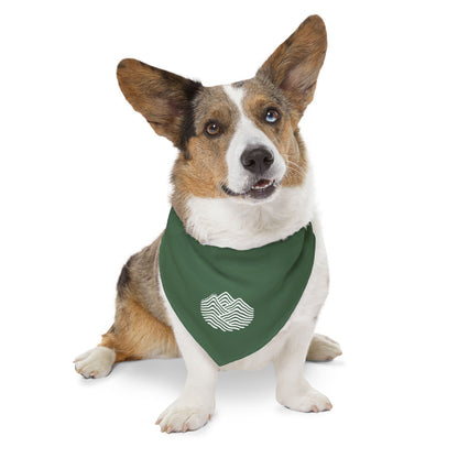 Pet Bandana Collar — 'More Worry Less' Minimal Wave Design