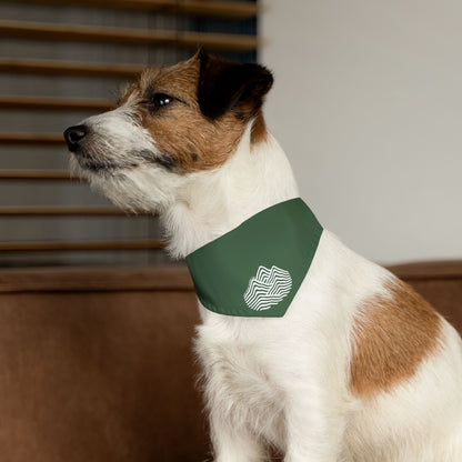Pet Bandana Collar — 'More Worry Less' Minimal Wave Design