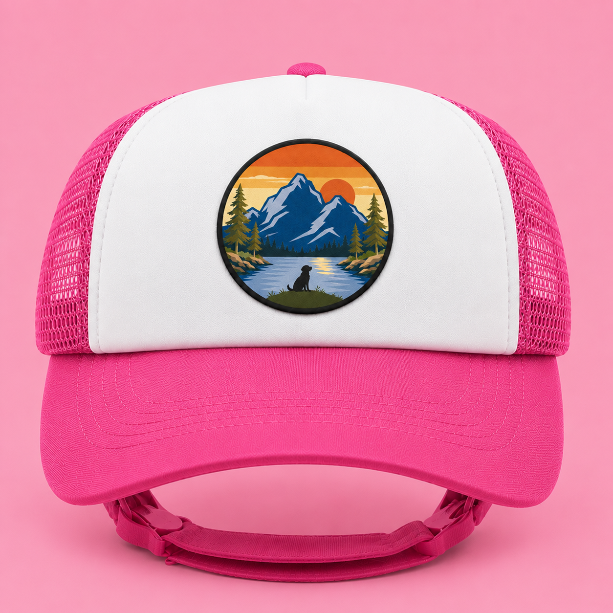 Pink Trucker Hat for Dogs